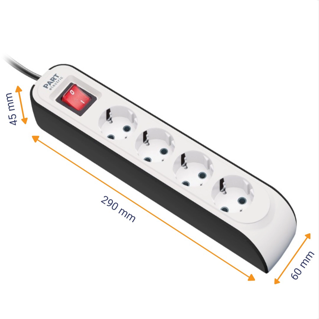 چهارخانه 1/8 متری پارت الکتریک کد 8757