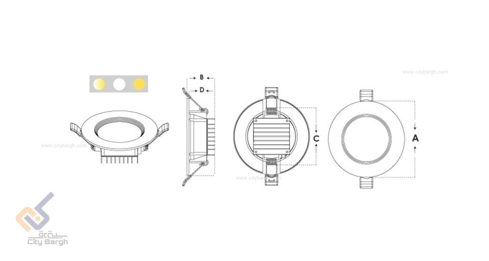 پنل 9 وات دایره ای پارس شعاع توس مدل سولاریس